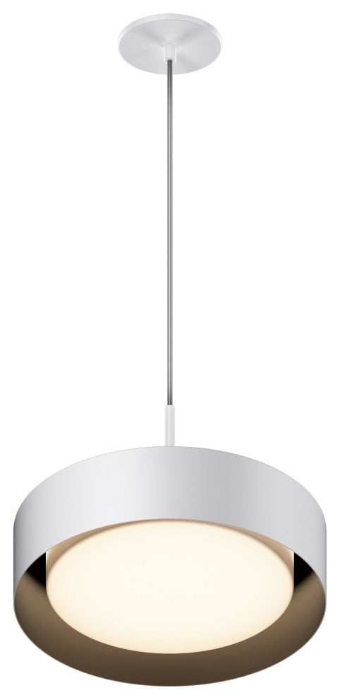 ET2 E51011 Echo 13"W LED Pendant - White / Gold