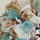 Cuddling Snowman Handmade Winter Wreath Deco Mesh