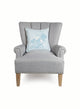 Porcelain Bunny Embroidered Pillow