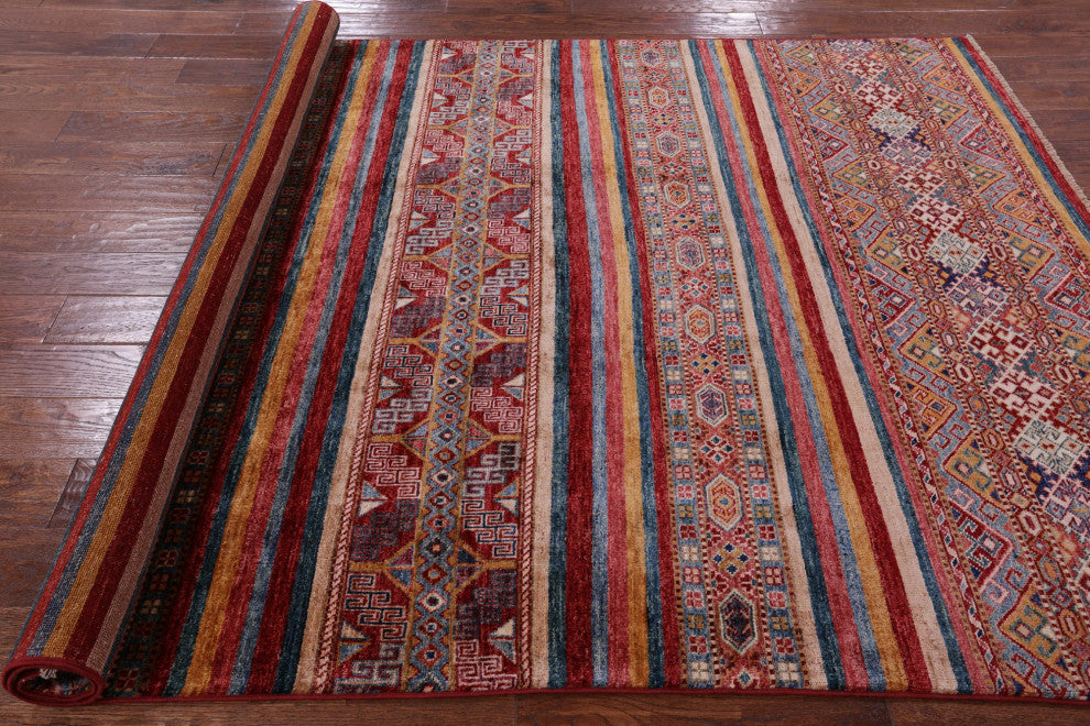 5' 9" X 7' 11" Khorjin Super Kazak Handmade Rug Q5505