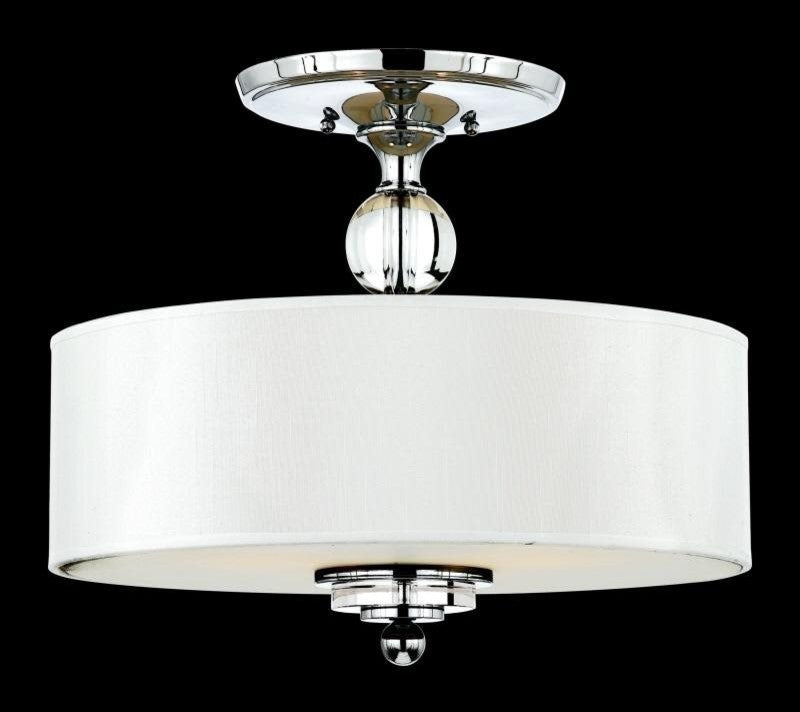Quoizel DW1717C Three Light Semi-Flush Mount Downtown Polished Chrome