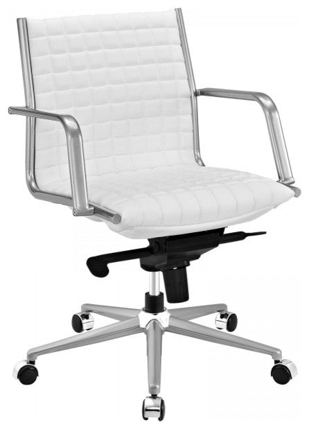 White Pattern Office Chair