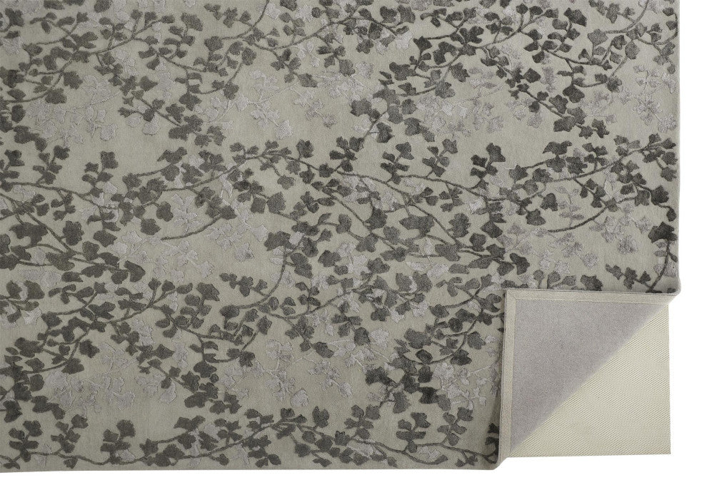 Weave & Wander Khalo High/Low Floral Wool Rug, 5'x8'