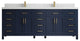 Cambridge 84 Double Sink Bath Vanity in Hale Navy Blue 2" Empira Quartz