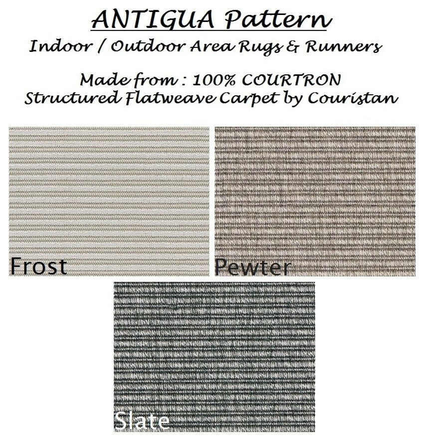 Antigua Accent Rugs In/Out Door Carpet, Slate SQ 5'x5'