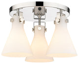 Innovations Newton Cone 3 18" Flush Mount Polished Nickel