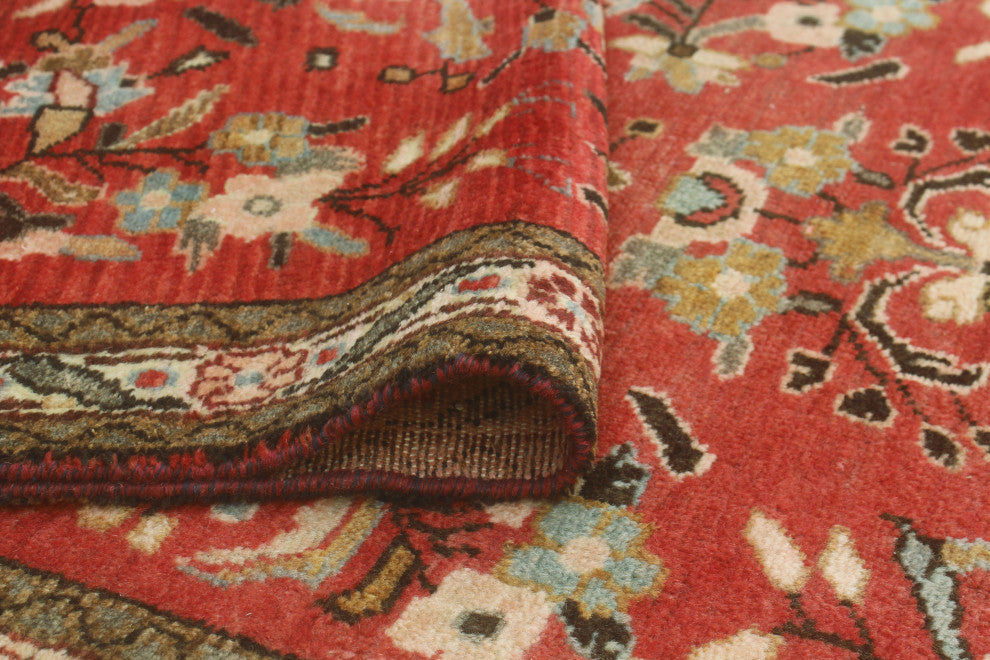 Fine Vintage Distressed Northcli Red/Ivory Runner, 3'3x11'4