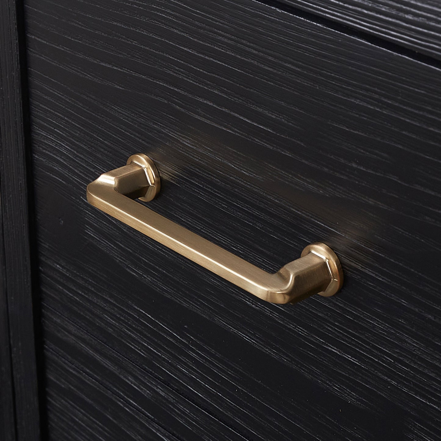 Leon Bath Vanity With Composite Stone Top, Fir Wood Black, 24", No Mirror