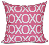 Valentine Print Pillow, Pink, 16"x16"