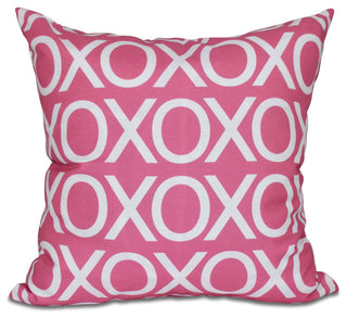 Valentine Print Pillow, Pink, 16"x16"
