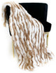White Taupe Snow Chinchilla Faux Fur Luxury Throw Blanket, Throw 36Wx60L