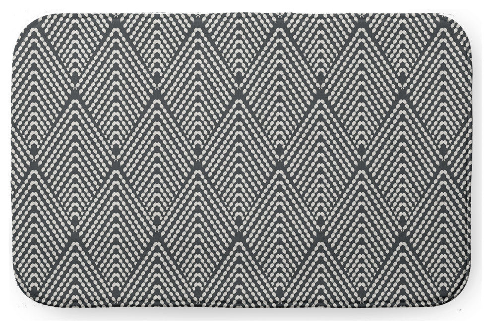 24" x 17" Lifeflor Diamond Bathmat, Pepper