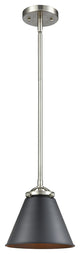 Appalachian 1-Light Mini Pendant, Brushed Satin Nickel, Matte Black
