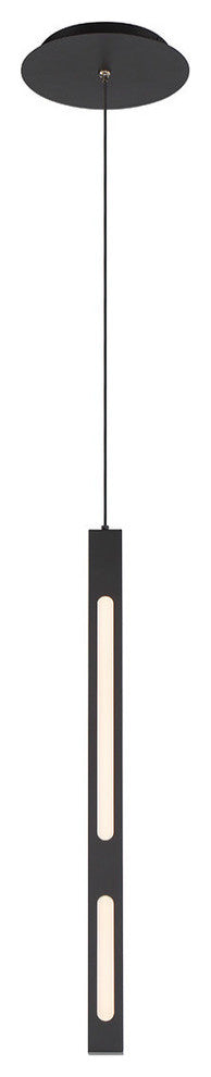 Flute 18" LED Pendant 3000K, Black