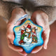 Playful Snowman Glass Ornament