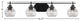 Odyssey 4 Light Bath Bar In Matte Black Finish With 6" Clear Ribbed Glass