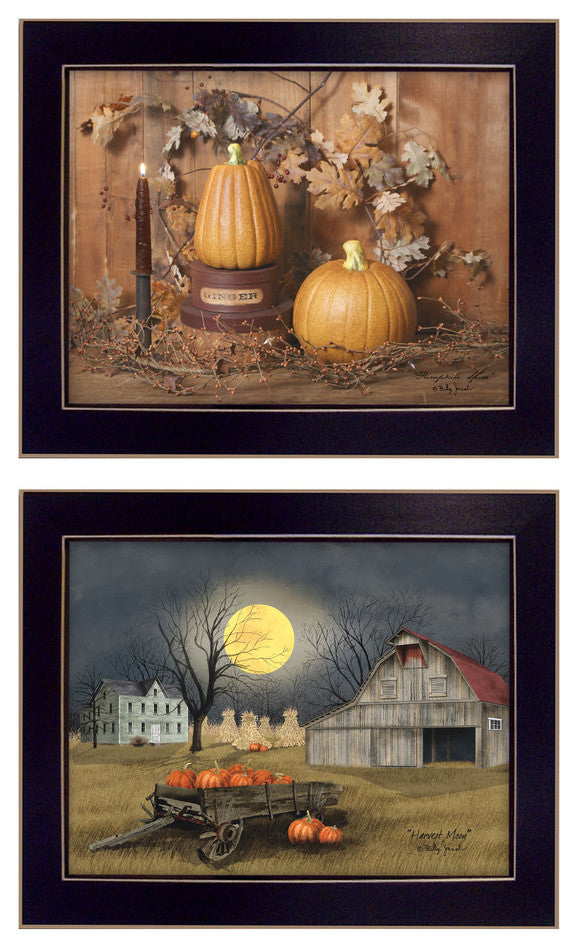 "Pumpkin Space Harvest" Collection By Billy Jacobs Printed Wall Art, Black Frame