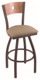 830 Voltaire 30" Swivel Counter Stool with Bronze Finish, Medium Back, and Graph
