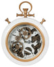 White and Gold Pocket Styled Vintage Wall Clock