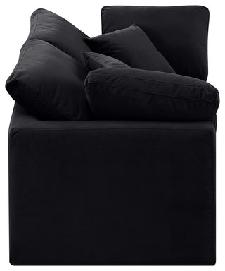Indulge Upholstered Modular Sofa, Black, 2-Piece: 2 Corner Chair, Down Stuffed Velvet