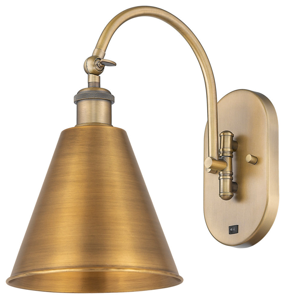 Ballston Cone Sconce, Brushed Brass