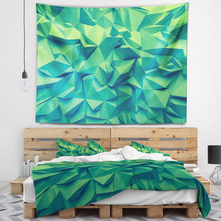 Trendy Emerald Green Background Abstract Wall Tapestry, 92"x78"