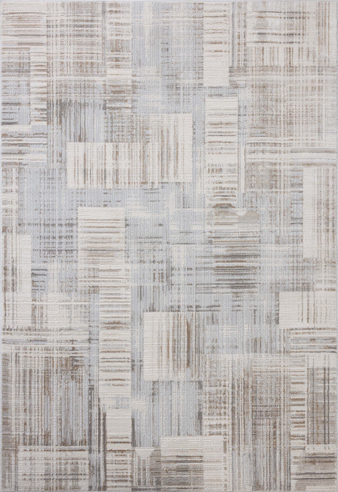 Loloi Hollis Pebble / Ivory 5'-3" x 7'-6" Area Rug