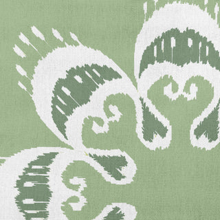 Ikat Mandala Decorative Throw Pillow, Sage Green, 18x18"