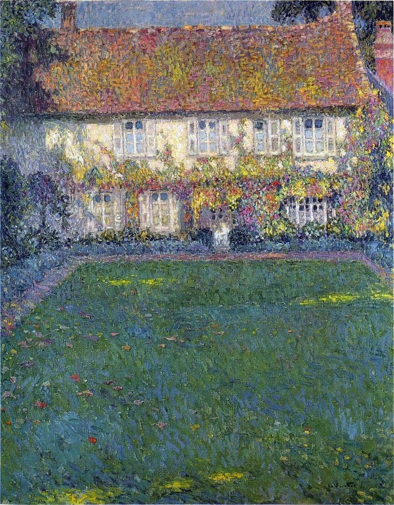Henri Le Sidaner The House in Autumn, 21"x28" Wall Decal