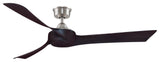 Fanimation Wrap Custom Ceiling Fan Brushed Nickel/Dark Walnut, 60"