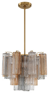 CRYSTORAMA Addis 4 Light Aged Brass Chandelier