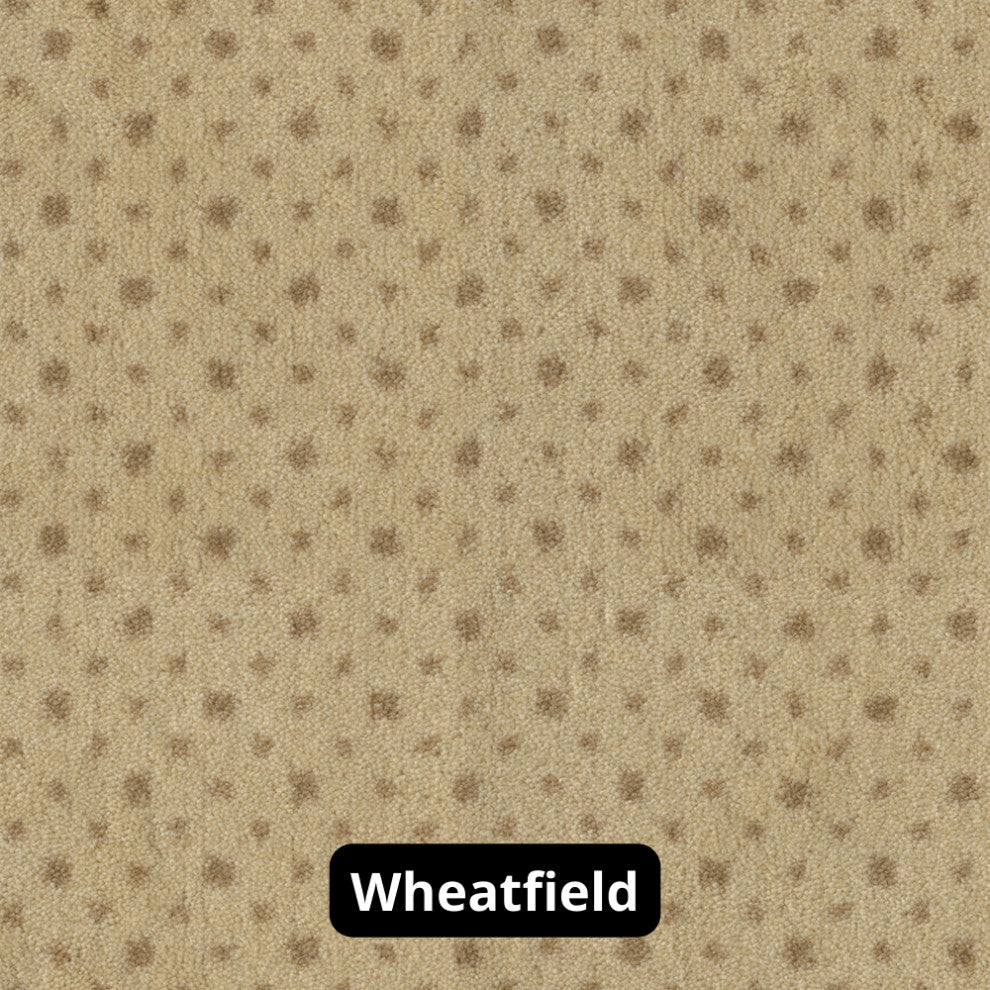 Dot Design 3/8" Thick Indoor Area Rug Carpet, Wheatfield, 9x9