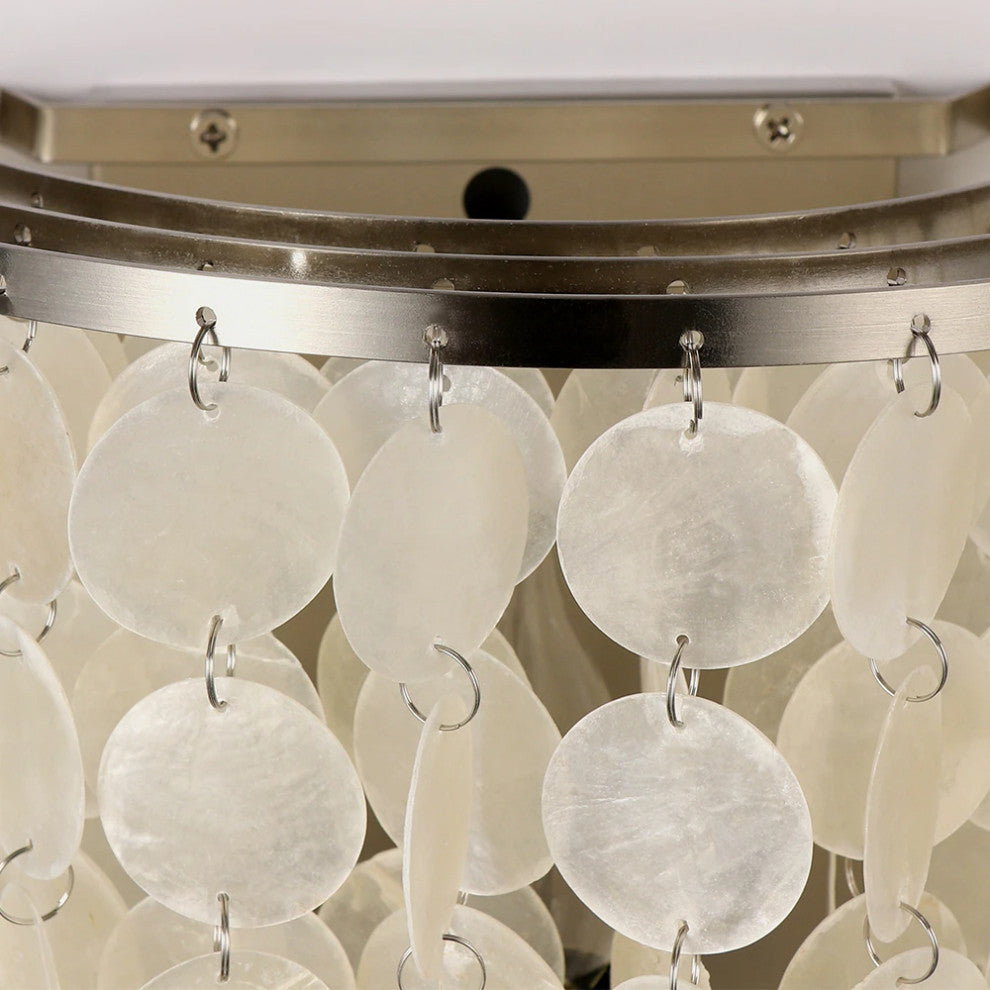 Modern White Natural Shell LED Wall Lamp For Bedroom, Cafe