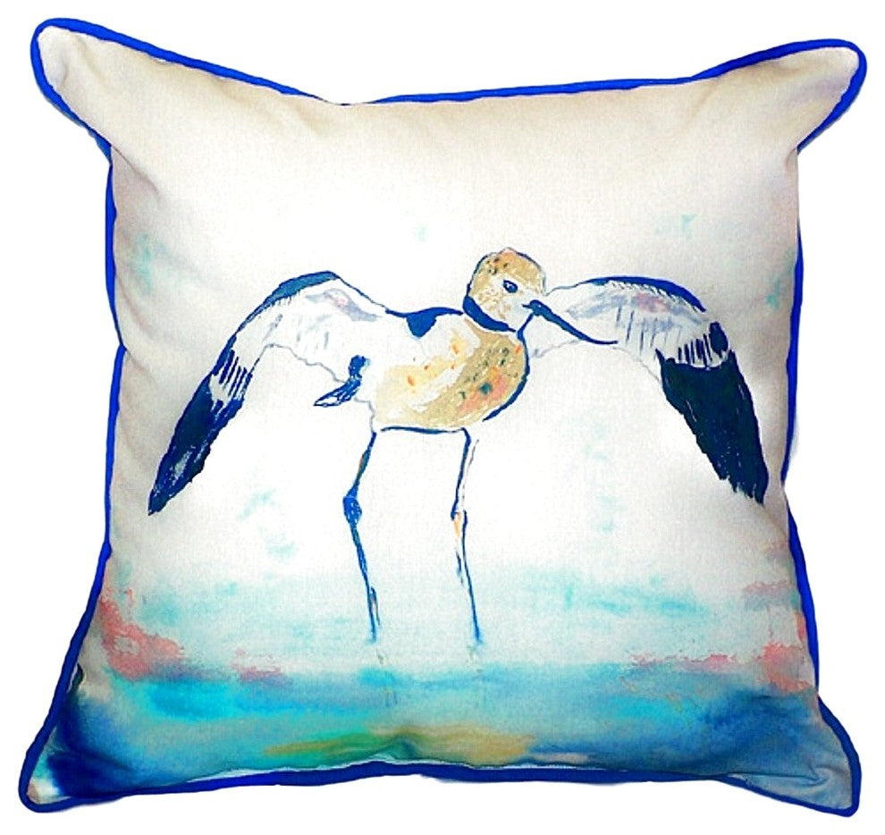 Betsy Drake Betsy's Avocet Small Indoor/Outdoor Pillow 12x12