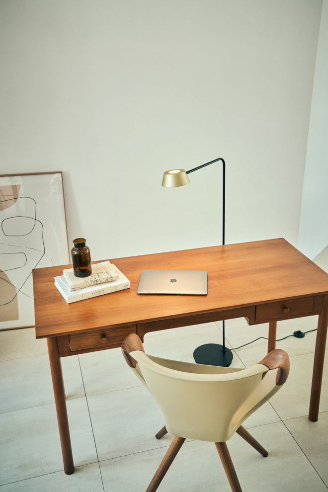 OLO Floor Lamp, Black/Champagne Gold