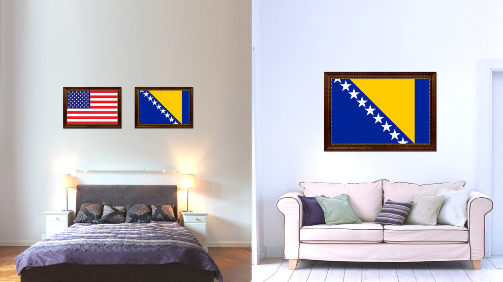 Bosnia Country Flag Canvas Print, 27"x39"