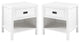 Lydia 2-Piece 1 Drawer Classic Solid Wood Nightstand Set - White