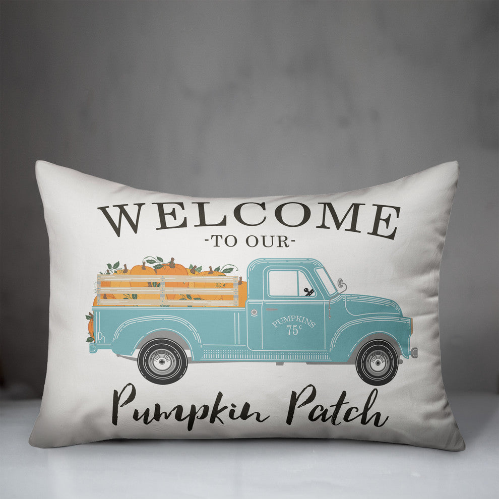 Welcome to Our Pumpkin Patch Throw Pillow