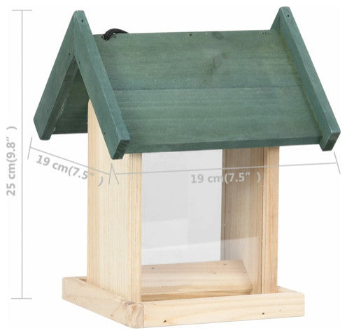 vidaXL Bird Feeders 4 pcs Firwood