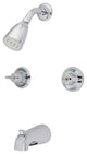 Kingston Brass Two-Handle Tub and Shower Faucet, Polished Chrome
