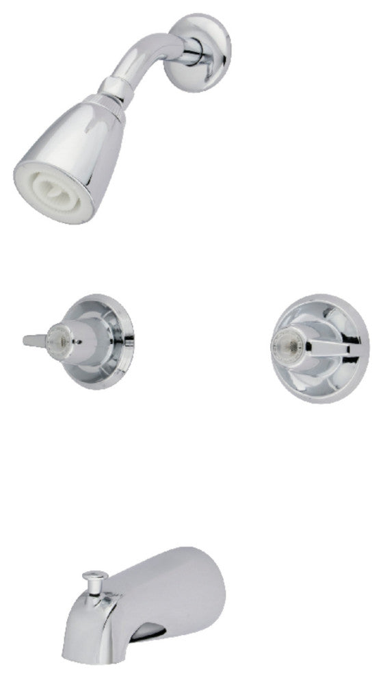 Kingston Brass Two-Handle Tub and Shower Faucet, Polished Chrome