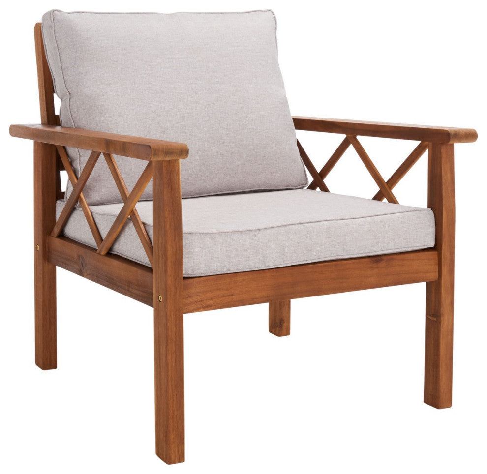 Safavieh Loanna 6Pc Outdoor Living Set, Natural / Light Grey