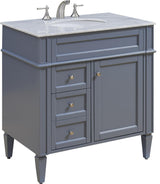 Elegant Gray Vanity Cabinet For Bathrooms