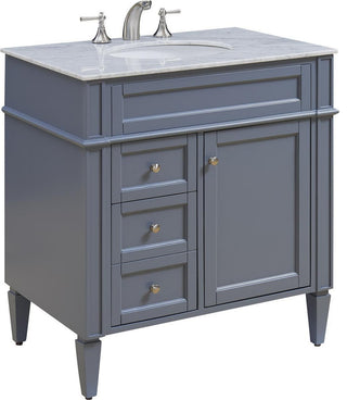 Elegant Gray Vanity Cabinet For Bathrooms