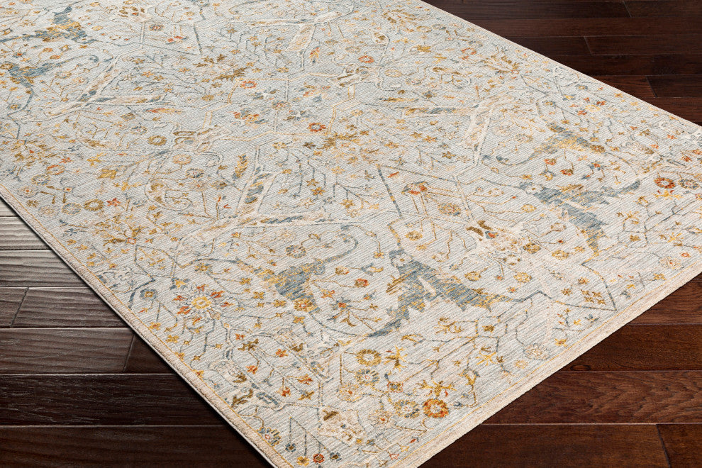 Reina REN-2301 Light Gray Machine Woven 2' x 3' Rug