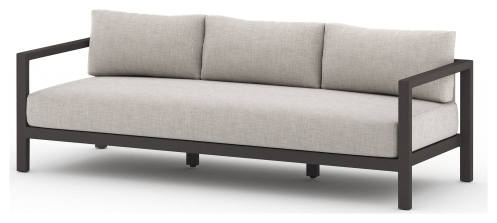 Sonoma Outdoor Sofa-88"-Bronze/Stone Gry