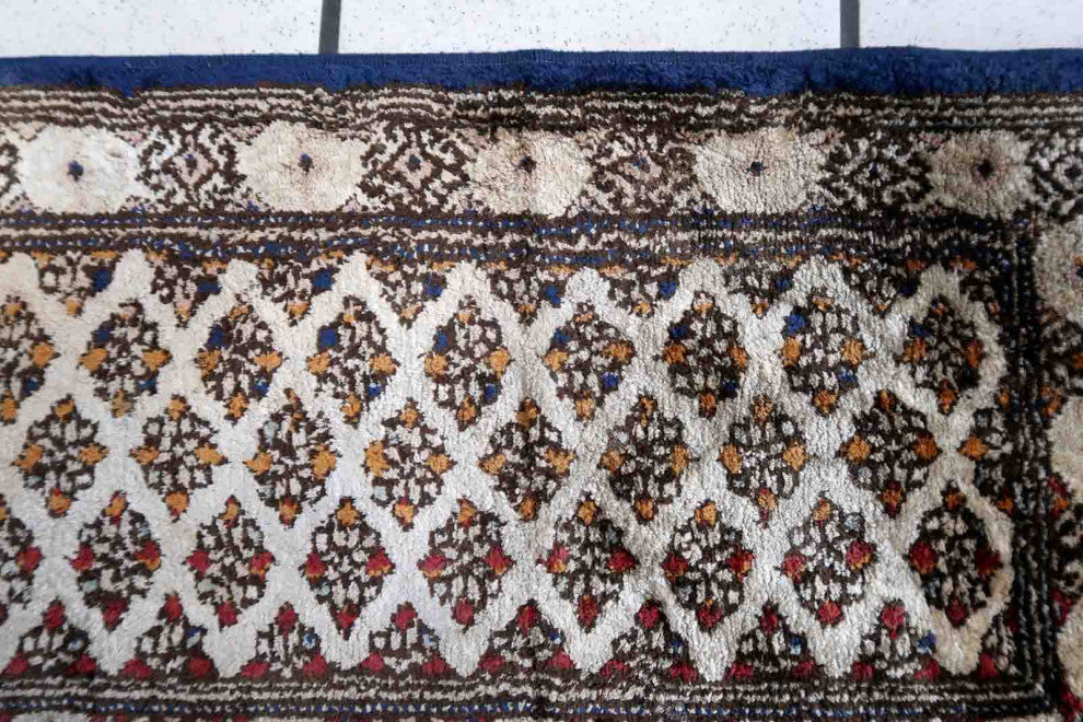 Vintage Turkish Sivas Silk Mat 0.9'x2.1', 30cmx66cm, 1950s 1C1011