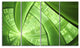 Green Fractal Exotic Plant Stems, Abstract Canvas Art Print, 48"x28", 4 Panels