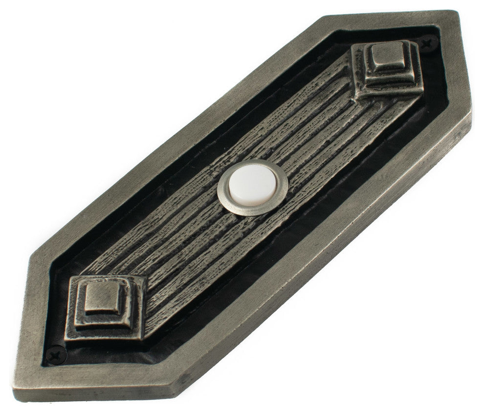 Petwer Doorbell Mission Hawk Hill Hardware, Vintage Pewter
