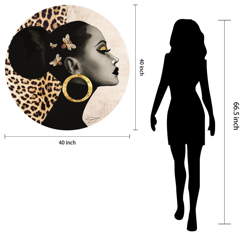 Beautiful Woman Printed Wall Art Unframed Free Floating Tempered Glass